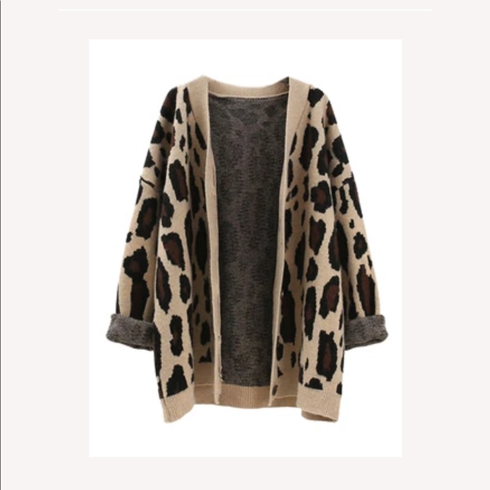 Leopard print cardigan